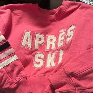 Kids Apres Ski Pink cropped Sweatshirt size small (7)